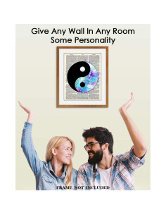 Póster de Arte Zen Yin y Yang 20x25 cm - Decoración Espiritual 2
