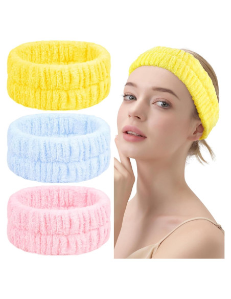 Cinta Facial Spa Teenitor - 3 Piezas Microfibra Suave