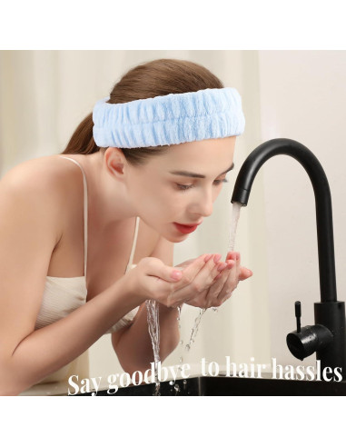 Cinta Facial Spa Teenitor - 3 Piezas Microfibra Suave