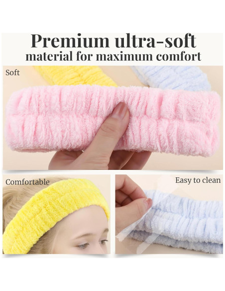 Cinta Facial Spa Teenitor - 3 Piezas Microfibra Suave