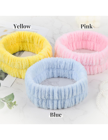 Cinta Facial Spa Teenitor - 3 Piezas Microfibra Suave