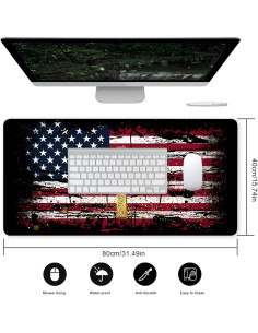 Alfombrilla de Escritorio AOWULA 80x40 cm Antideslizante 2