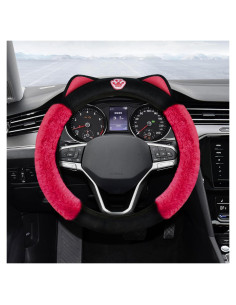 Cubierta de Volante de Coche QZTYTY 15 Pulgadas Esponjosa