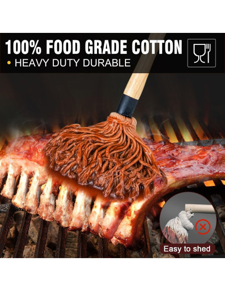 Brocha de Basting de Silicona Walfos con Mango de Madera 45.72 cm