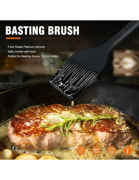 Brocha de Basting de Silicona Walfos con Mango de Madera 45.72 cm