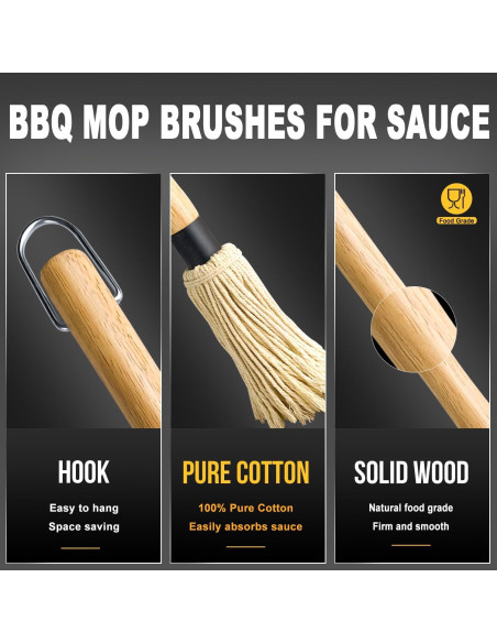 Brocha de Basting de Silicona Walfos con Mango de Madera 45.72 cm