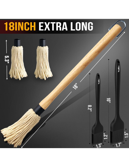 Brocha de Basting de Silicona Walfos con Mango de Madera 45.72 cm