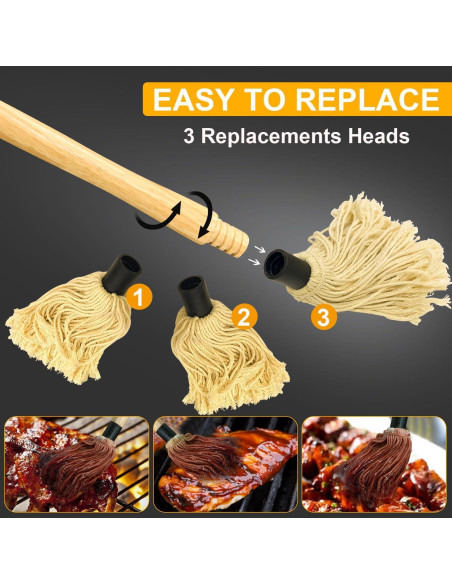 Brocha de Basting de Silicona Walfos con Mango de Madera 45.72 cm