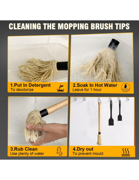 Brocha de Basting de Silicona Walfos con Mango de Madera 45.72 cm