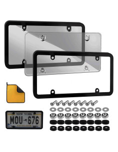 Paquete de 2 Cubiertas de Placas de Licencia SEARART - Protector Universal