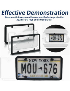 Paquete de 2 Cubiertas de Placas de Licencia SEARART - Protector Universal 2