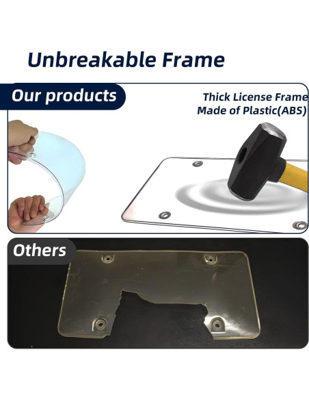 Paquete de 2 Cubiertas de Placas de Licencia SEARART - Protector Universal