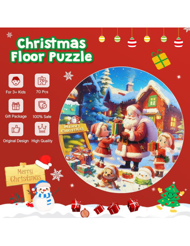 Rompecabezas de Navidad DIGOBAY 70 Piezas 57.9 cm para Niños