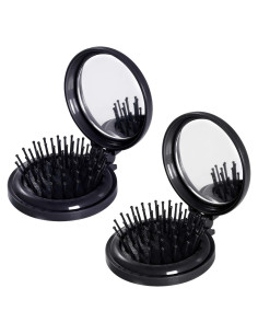 Set 2 Cepillos de Pelo Plegables con Espejo - Heliltd