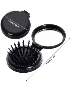 Set 2 Cepillos de Pelo Plegables con Espejo - Heliltd 2