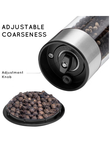 Molino eléctrico de sal y pimienta Flendy recargable 357g