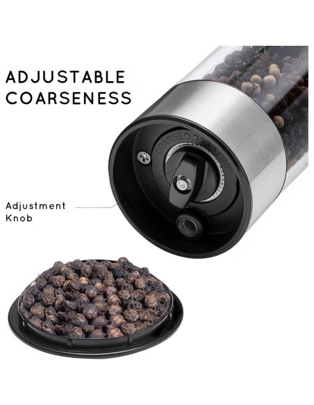 Molino eléctrico de sal y pimienta Flendy recargable 357g