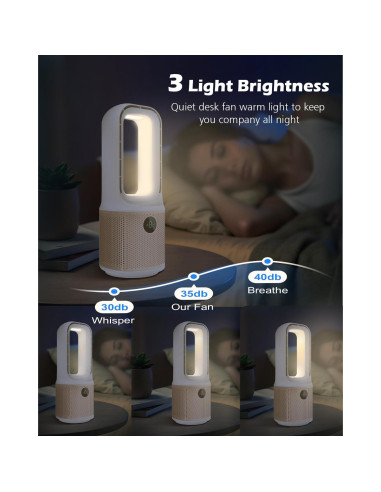 Ventilador de Escritorio MEIIS Sin Aspas 35.56 cm Recargable USB