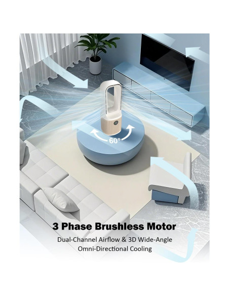 Ventilador de Escritorio MEIIS Sin Aspas 35.56 cm Recargable USB
