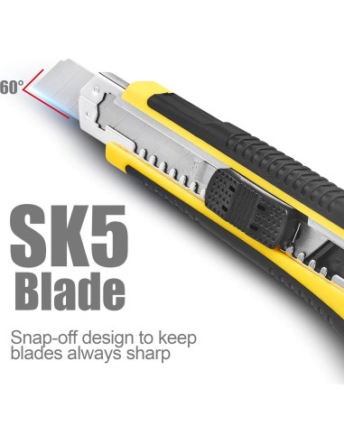 Cortador de Caja DOWELL Retráctil 18mm con 3 Cuchillas