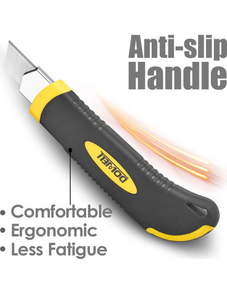 Cortador de Caja DOWELL Retráctil 18mm con 3 Cuchillas