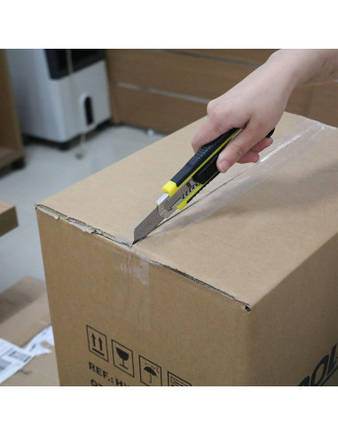 Cortador de Caja DOWELL Retráctil 18mm con 3 Cuchillas