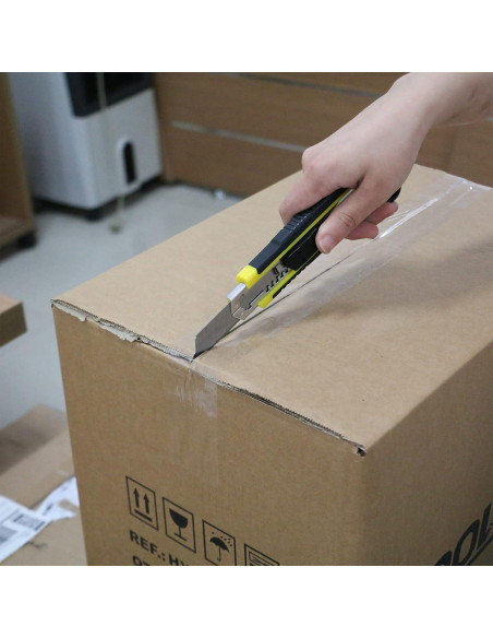 Cortador de Caja DOWELL Retráctil 18mm con 3 Cuchillas