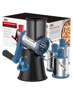 Rallador de Queso Rotativo GDL con 3 Cuchillas de Acero Inoxidable