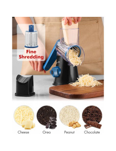 Rallador de Queso Rotativo GDL con 3 Cuchillas de Acero Inoxidable 2