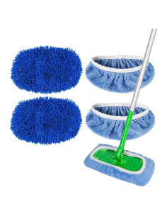 Paños de Microfibra Reutilizables Febsow 4PCS para Trapeador Swiffer