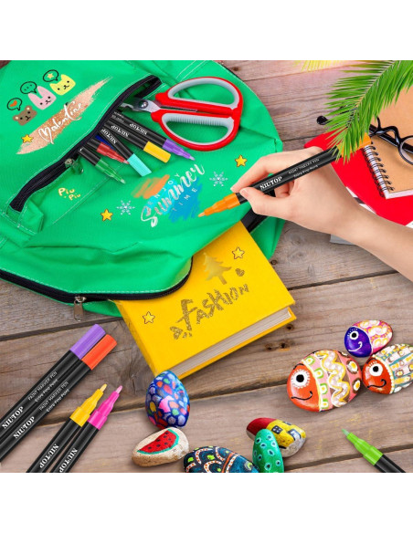 Marcadores de Pintura Acrílica Niutop 24 Colores Punta Fina