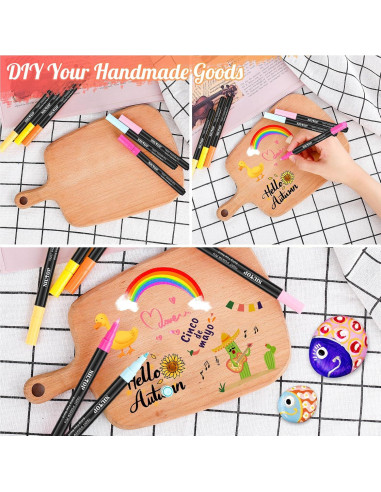 Marcadores de Pintura Acrílica Niutop 24 Colores Punta Fina