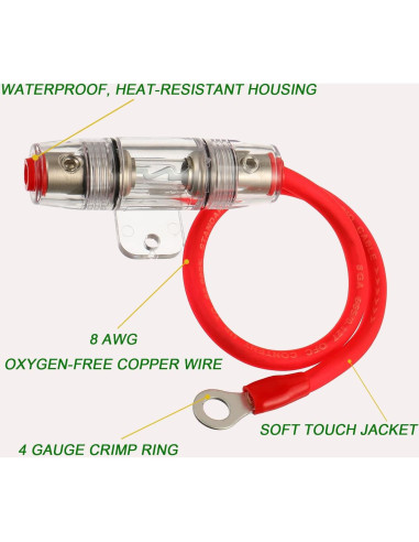 Soporte de Fusible AGU 20A SIGANDG con Cable Cobre 0.30m