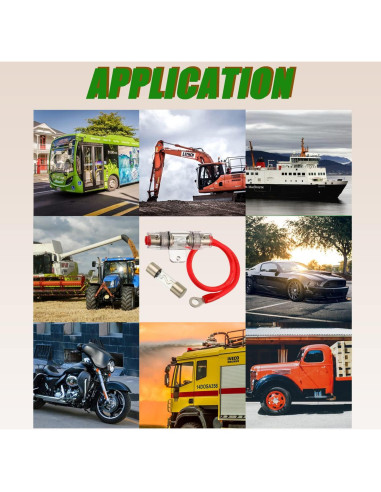 Soporte de Fusible AGU 20A SIGANDG con Cable Cobre 0.30m