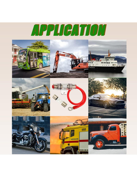 Soporte de Fusible AGU 20A SIGANDG con Cable Cobre 0.30m