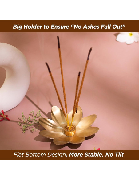 Soporte de Incienso Raajsee - Set de 3 Flores de Latón