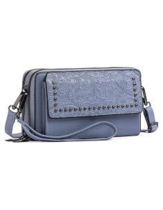 Bolso Cruzado FALAN MULE Mujer Cuero PU Azul Bebé 22.5x13cm