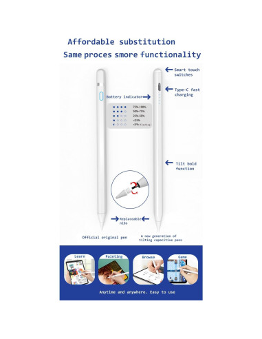 Bolígrafo Stylus Rgar para Tabletas Fire HD 10 y 8 - Negro