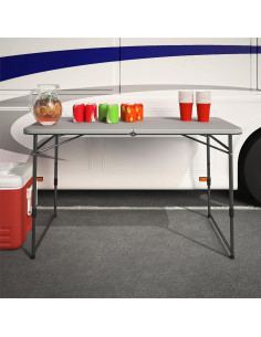 Mesa Plegable COSCO 4 pies Gris Ajustable Interior/Exterior 2