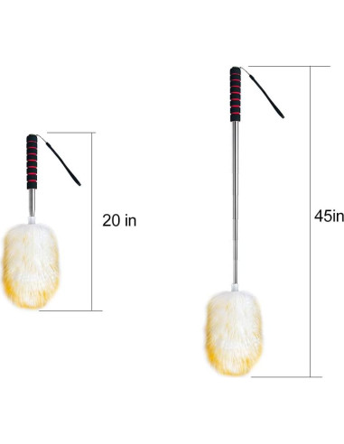 Duster de lana de cordero MKUN con mango extensible 114.3 cm