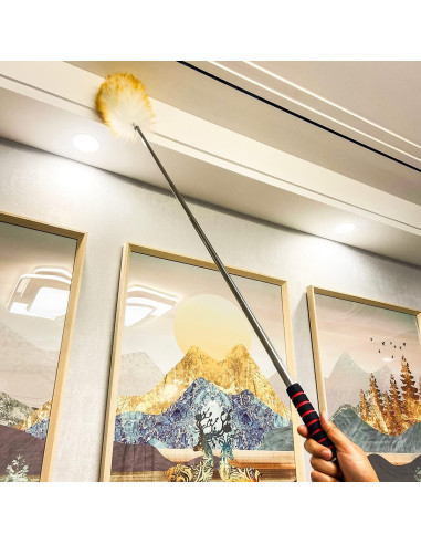 Duster de lana de cordero MKUN con mango extensible 114.3 cm