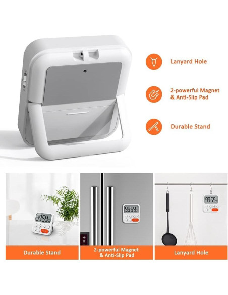 Temporizador Digital de Cocina LIORQUE con Alarma y Pantalla LCD Temporizador Digital de Cocina LIORQUE con Alarma y Pantalla LCD