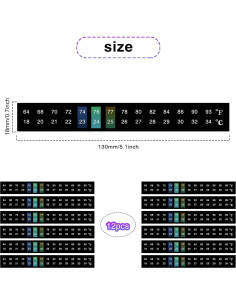 Termómetros Adhesivos Zonon 12 Pcs para Fermentación 18-34C 2