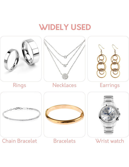 Paño de limpieza de joyería PLJ 120 piezas microfibra rosa