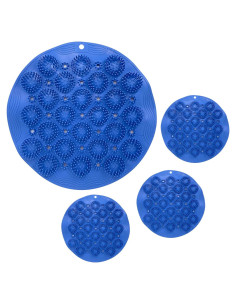 Paquete de 4 Alfombrillas Exfoliantes Cubicozy Antideslizantes