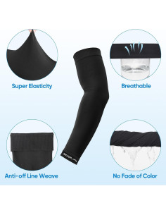 Mangas de Enfriamiento APEXUP UV 50+ para Hombres y Mujeres 2