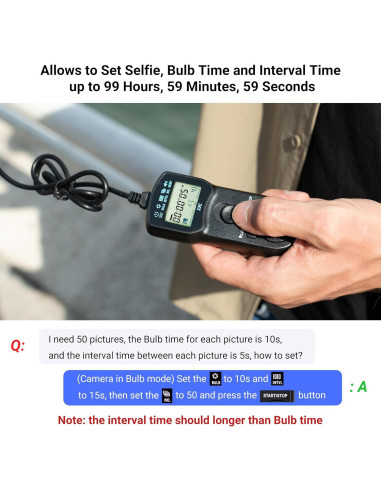 Intervalómetro JJC TM-MN para Nikon - Control Remoto y Temporizador