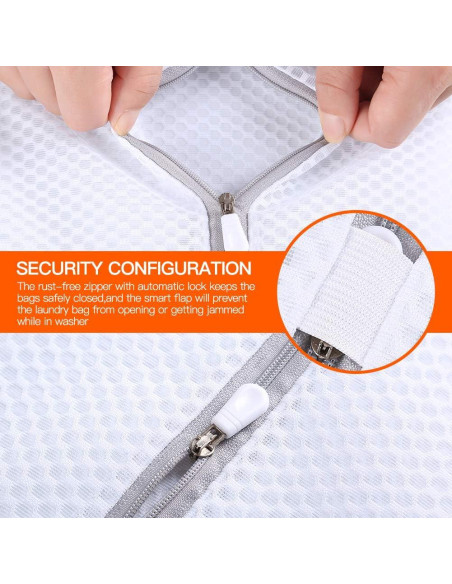 Bolsas de Lavandería Kimmama 4 Piezas Malla 2XL y 2L