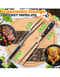Tenedor de Carne Lagarto Set de 2 Acero Inoxidable 30.48 cm 2