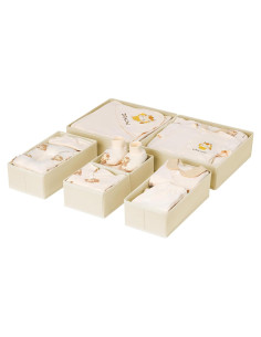 Organizador de Cajones DIMJ 6 Piezas Beige - Tela Plegable